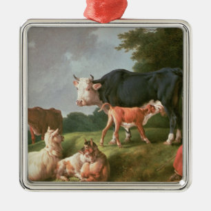 Ornement Métallique Scène pastorale