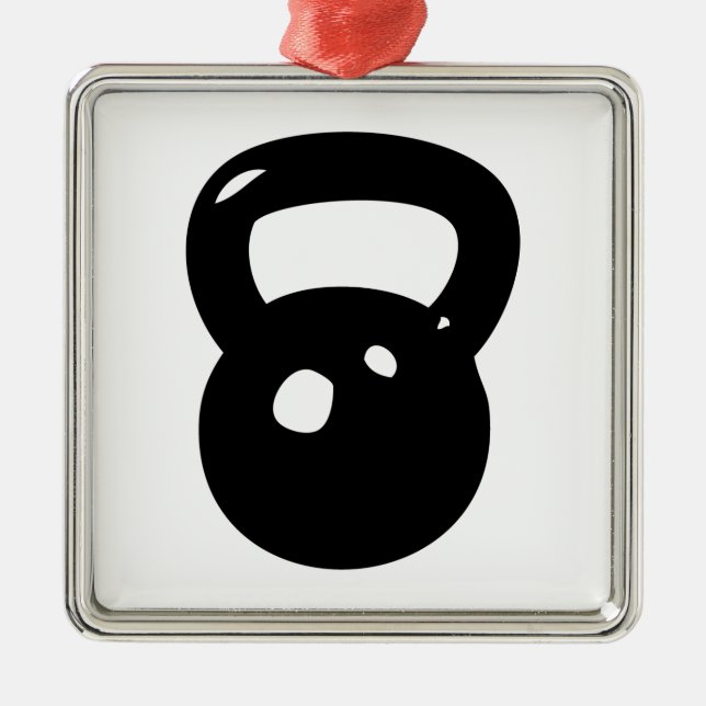 Ornement Métallique Séance d'entraînement de Kettlebell (Devant)