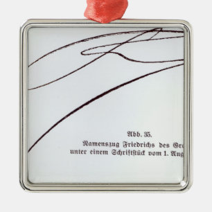 Ornement Métallique Signature de Frederick le grand