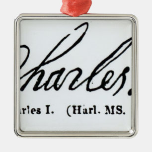 Ornement Métallique Signature du Roi Charles I