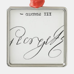 Ornement Métallique Signature du Roi George III