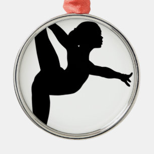 Ornement Métallique Silhouette de gymnaste