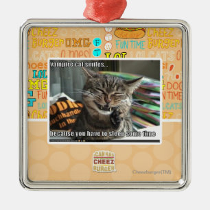 Ornement Métallique sourires de chat de vampire