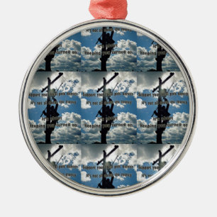 Ornement Métallique Soutenez votre Lineman