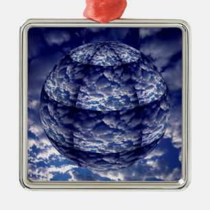 Ornement Métallique Sphère 3D de nuage abstrait