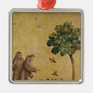 Ornement Métallique St Francis d'Assisi prêchant aux oiseaux