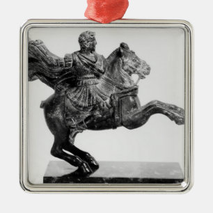 Ornement Métallique Statuette équestre d'Alexandre le grand