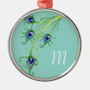 Ornement Métallique Style Art Déco Nouveau Peacock Splendit