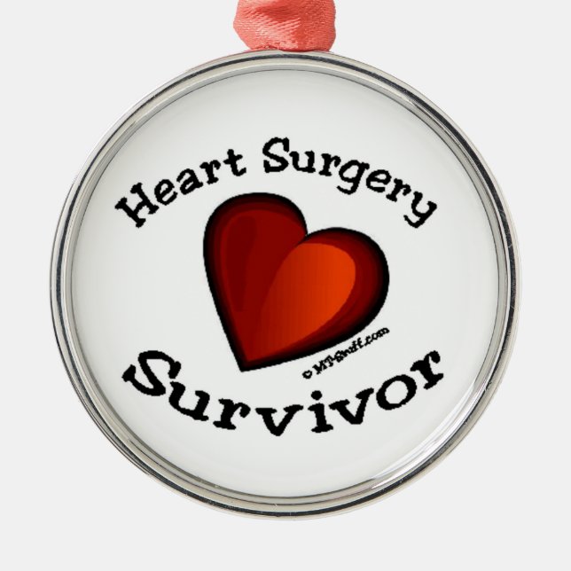 Ornement Métallique Survivant de chirurgie cardiaque (Devant)