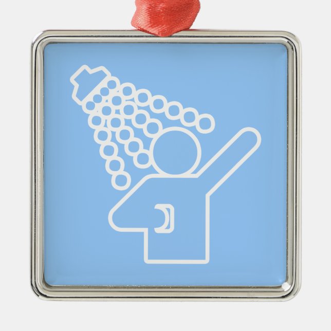 Ornement Métallique Symbole de douche (Devant)