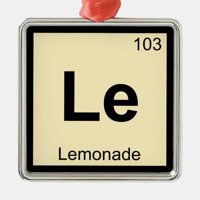 Ornement Métallique Symbole de table périodique Le - Lemonade Chemistr (Devant)