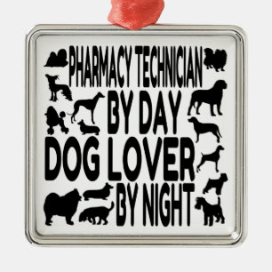 Ornement Métallique Technicien Amoureux des chiens en pharmacie