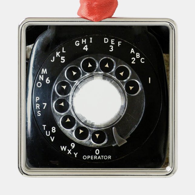 Ornement Métallique Téléphone Rotary (Devant)