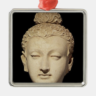 Ornement Métallique Tête d'un Bouddha, style Greco-Bouddhiste