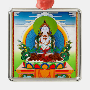 Ornement Métallique Thangka tibétain oriental frais Bouddha Locani