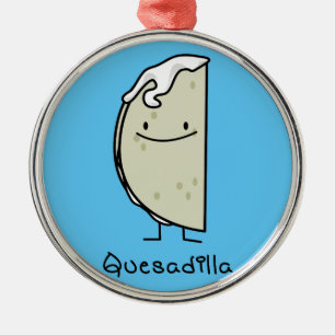 Ornement Métallique Tortilla grillée par Mexicain de Quesadilla avec