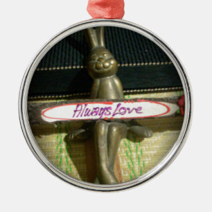 Ornement Métallique Toujours Aimer Inspirational Rabbit Art Design d'i