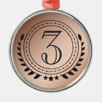 Troisième médaille d'honneur en bronze sur dégradé