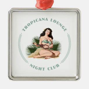 Ornement Métallique Tropicana Night Club 1 Tropicana Lounge Hula Girl