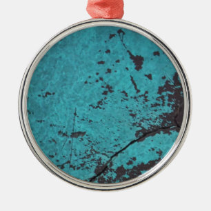 Ornement Métallique Turquoise bleu rouillé