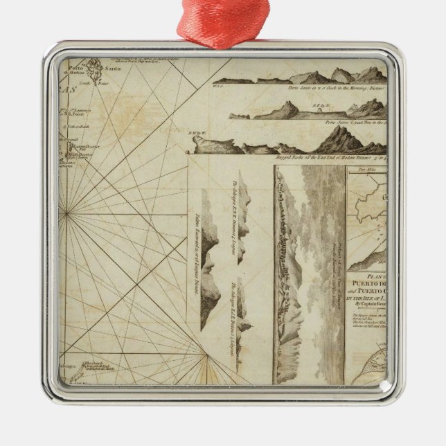 Ornement Métallique Un diagramme du Maderas et des Îles Canaries (Devant)