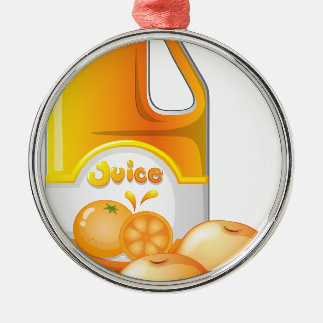 Ornement Métallique Un gallon de jus d'orange (Devant)