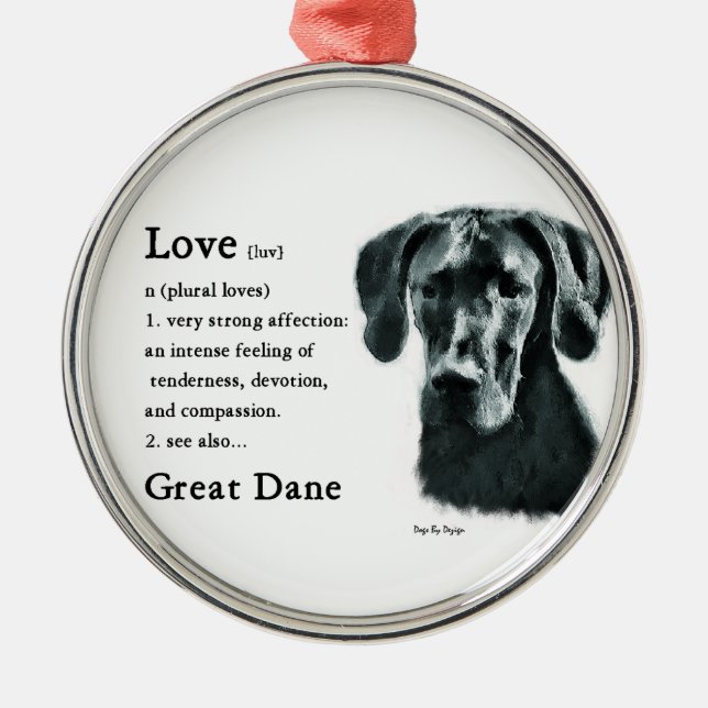 Ornement Métallique Un Grand Amour Dane Est (Devant)