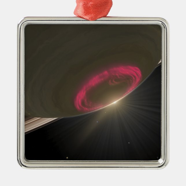 Ornement Métallique Une aurore rouge cerise (Devant)