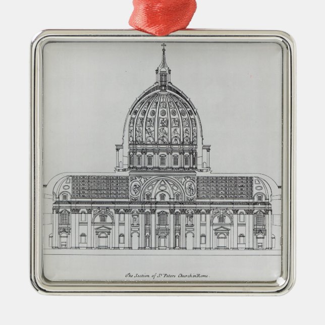 Ornement Métallique Une section transversale de St Peter, Rome (Devant)