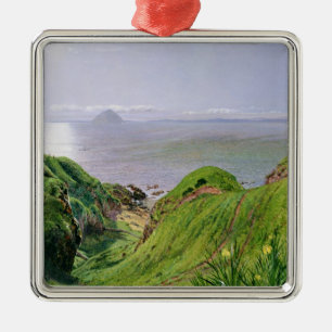 Ornement Métallique Une vue d'Ailsa Craig et l'île d'Arran, 1860