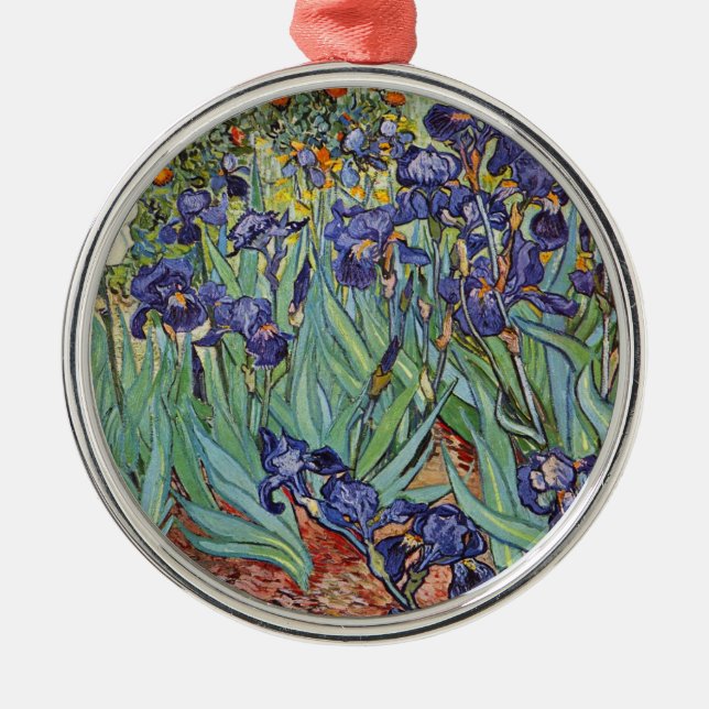 Ornement Métallique Van Gogh Irises Peinture impressionniste (Devant)