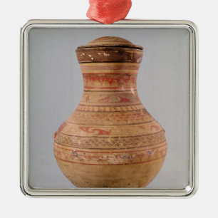 Ornement Métallique Vase à Hu avec le couvercle