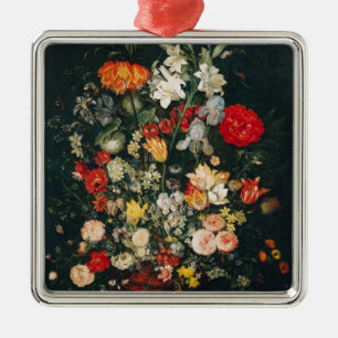 Ornement Métallique Vase de fleurs