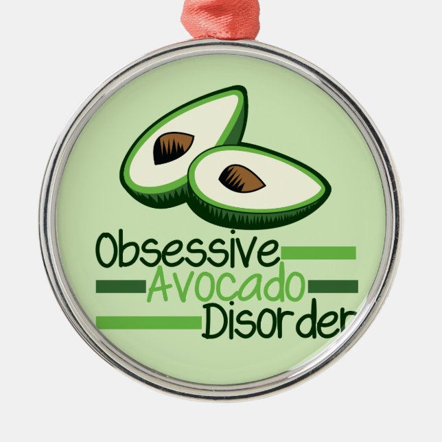 Ornement Métallique Vert obsédant de cool de désordre d'avocat (Devant)