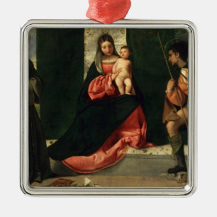 Ornement Métallique Vierge et enfant avec St Anthony de Padoue