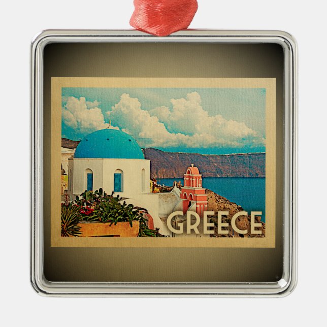 Ornement Métallique Vintage voyage d'ornement de la Grèce (Devant)
