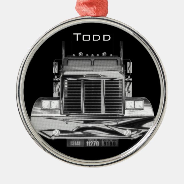 Ornement Métallique VOTRE de NOM camion fait sur commande de (Devant)