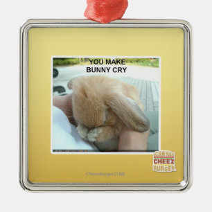 Ornement Métallique Vous faites le lapin pleurer
