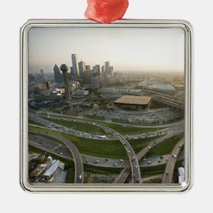 Ornement Métallique Vue aérienne de Dallas du centre, le Texas