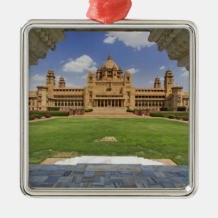 Ornement Métallique Vue arrière de l'hôtel Umaid Bhawan Palace, Jodjpu