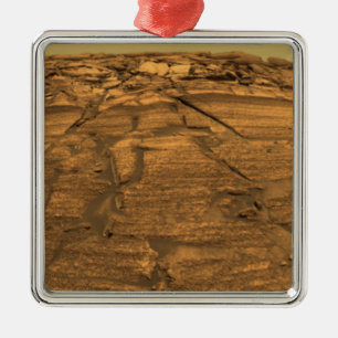 Ornement Métallique Vue de falaise de brûlures sur Mars