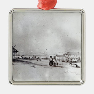 Ornement Métallique Vue de Valparaiso, 1834