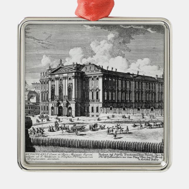 Ornement Métallique Vue du palais de Trautson construit pour le compte (Devant)