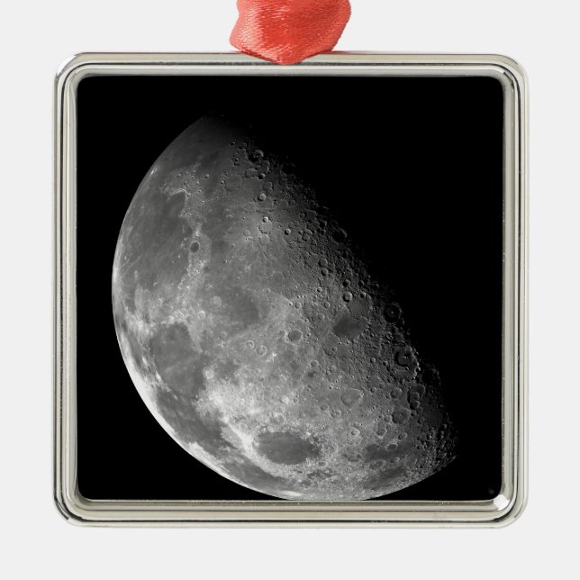 Ornement Métallique Vue du pôle nord de la Lune (Devant)