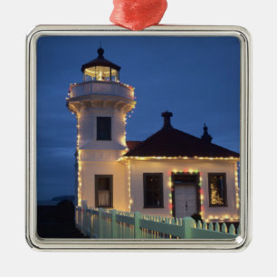 Ornement Métallique WA, Mukilteo, le phare de Mukilteo, établi