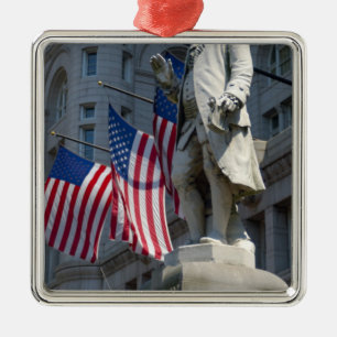 Ornement Métallique Washington, C.C, statue de Benjamin Franklin