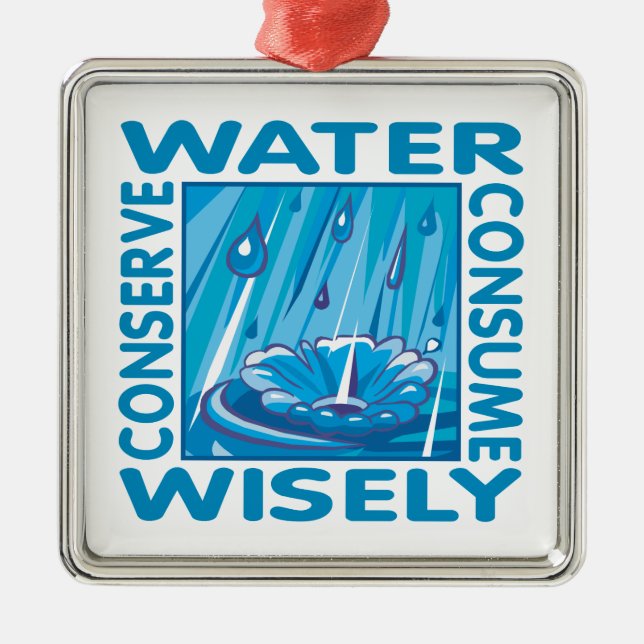 Ornement Métallique Water Conservation (Devant)