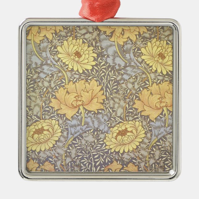 Ornement Métallique William Morris Chrysanthemum Fleurs maman (Devant)