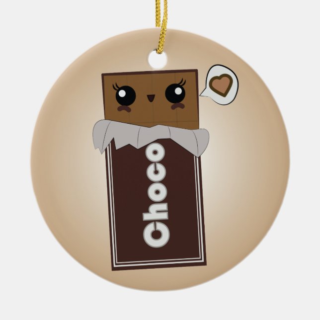 Ornement mignon de barre de chocolat (Devant)