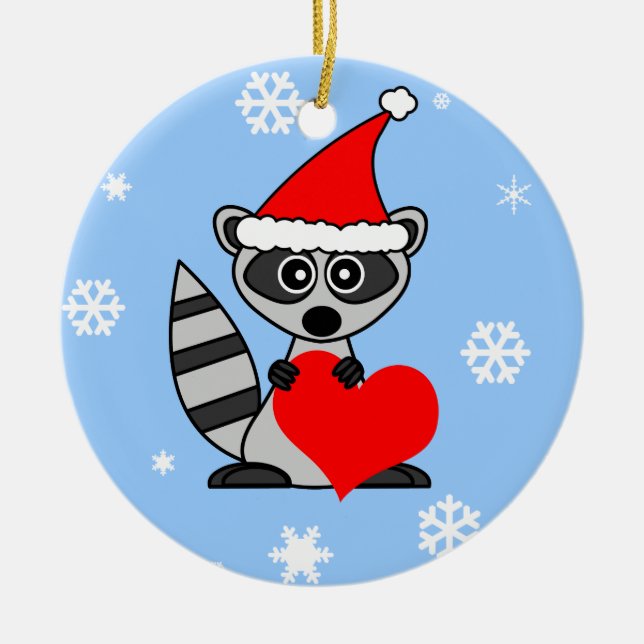 Ornement mignon de Noël de casquette de Père Noël (Devant)
